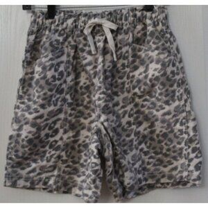 Aerie Women's Elastic Waist Drawstring Jorts Leopard Print Size Small/Petite